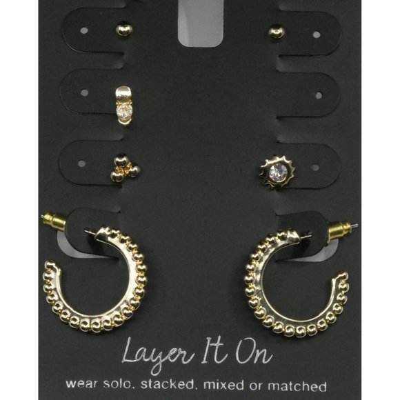 New Inc Gold-Tone 4-Pc. Set Stud Earrings $29.50 - Picture 2 of 4